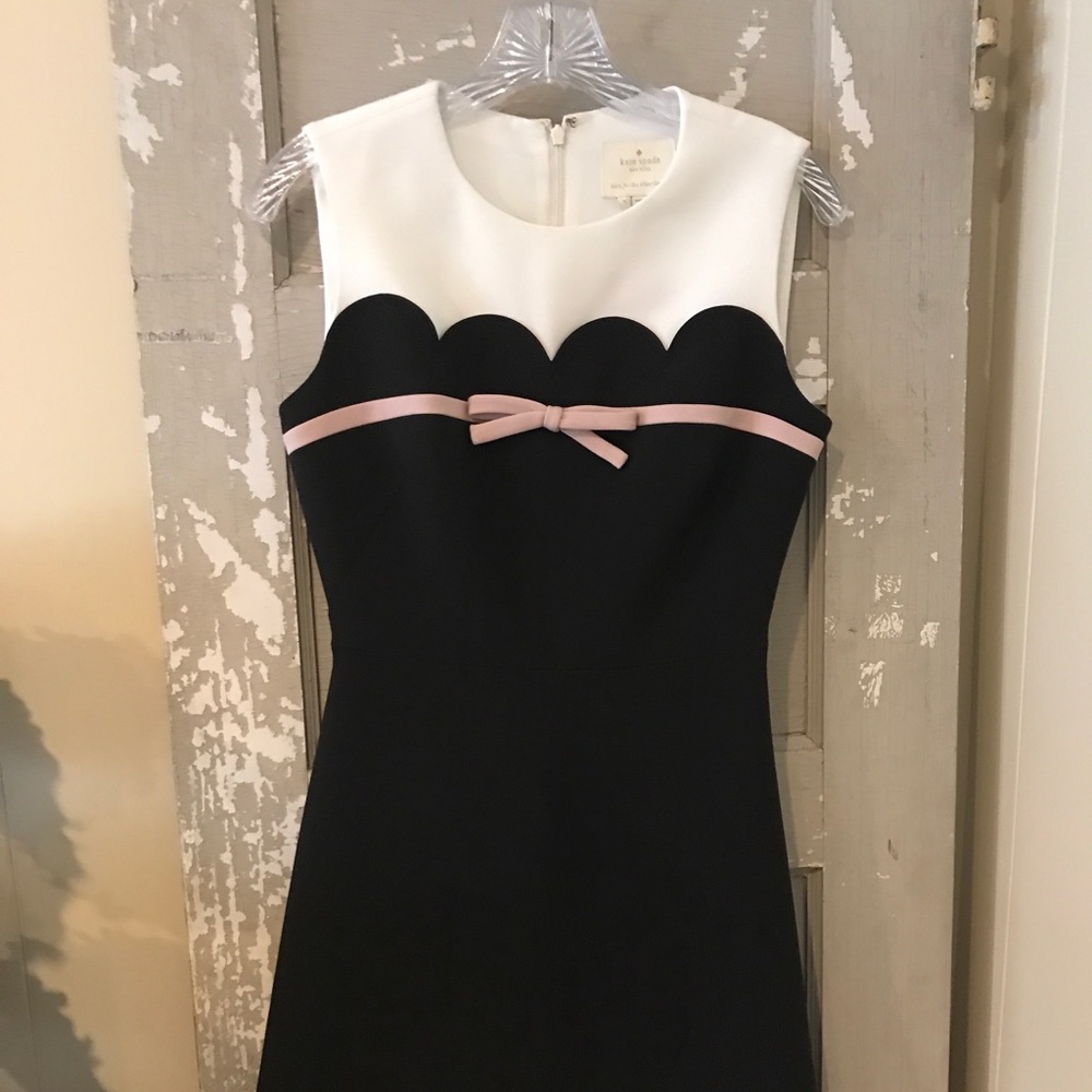 EUC Black Scalloped Kate Spade dress size 0